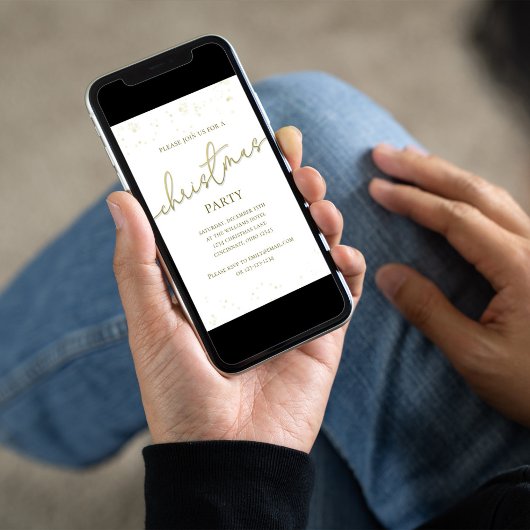 Gouden Kerstfeest Script Aangepast Kaart