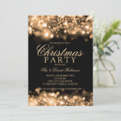 Gouden Kerstfeest Sparkling Lights Kaart (Staand voorkant)