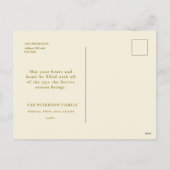  gouden kerstfeest winterscène feestdagenkaart (Achterkant)