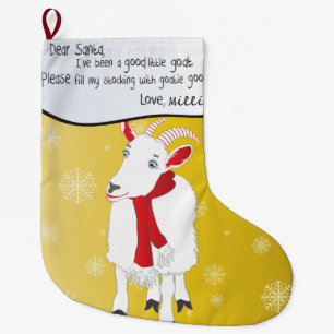 Gouden Kerstgeit Lieve Kerstman Ik ben goed gewees Grote Kerstsok