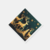 Gouden Kerstherten Servet (Hoek)