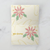 Gouden kerstKaart Feestdagen Kaart (Binnen)