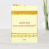 Gouden kerstKaart Feestdagen Kaart (Achterkant)