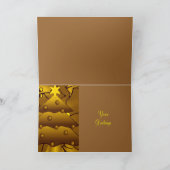 Gouden kerstKaart Feestdagen Kaart (Binnen)