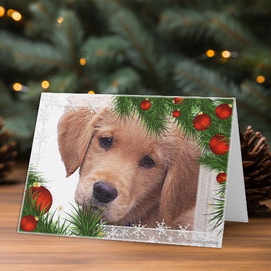 Gouden kerstkaart feestdagen kaart