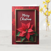 Gouden Kerstkaart Kaart (Gele Bloem)