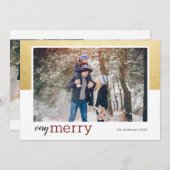 Gouden Kerstkaart met Foto (Voorkant / Achterkant)