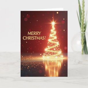 Gouden Kerstkaart met Glans Kaart