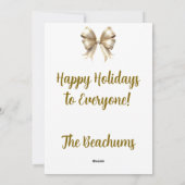 Gouden kerstkaart met kaarsen (Achterkant)