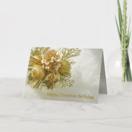 Gouden kerstkaart van Janz Feestdagen Kaart