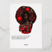 Gouden kerstkaart voor de feestdagen (Achterkant)