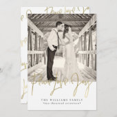 Gouden Kerstkaarten met Vrede Liefde Vreugde Feestdagenkaart (Voorkant / Achterkant)