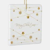 Gouden kerstkalligrafie keramisch ornament (Rechts)