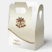 Gouden kerstklokken Holiday Gift Box Bedankdoosjes (Geopend)