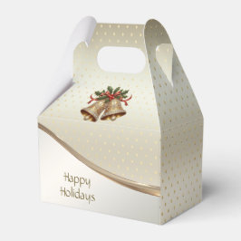 Gouden kerstklokken Holiday Gift Box Bedankdoosjes