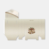 Gouden kerstklokken Holiday Gift Box Bedankdoosjes (Uitgevouwen)
