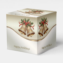Gouden kerstklokken Holiday Gift Box Bedankdoosjes