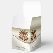 Gouden kerstklokken Holiday Gift Box Bedankdoosjes (Geopend)