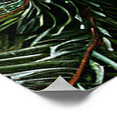 Gouden kerstklokken op Evergreen Decorations Poster (Hoek)