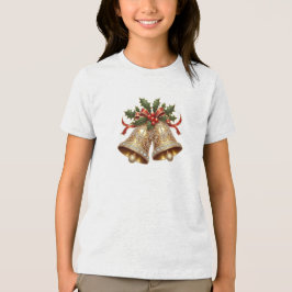 Gouden kerstklokken vakantie T-shirt