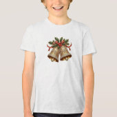 Gouden kerstklokken vakantie T-shirt (Voorkant)