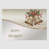 Gouden kerstklokken vakantie weefsel papier (Voorkant)