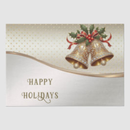 Gouden kerstklokken vakantie weefsel papier