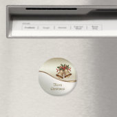 Gouden kerstklokken vakantiemagneet magneet (Insitu (Vaatwasser))