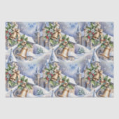 Gouden Kerstklokken van de Kerstmis Tissuepapier (Voorkant)