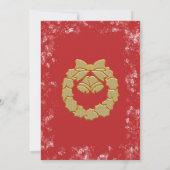 Gouden Kerstkrans Kaart (Achterkant)