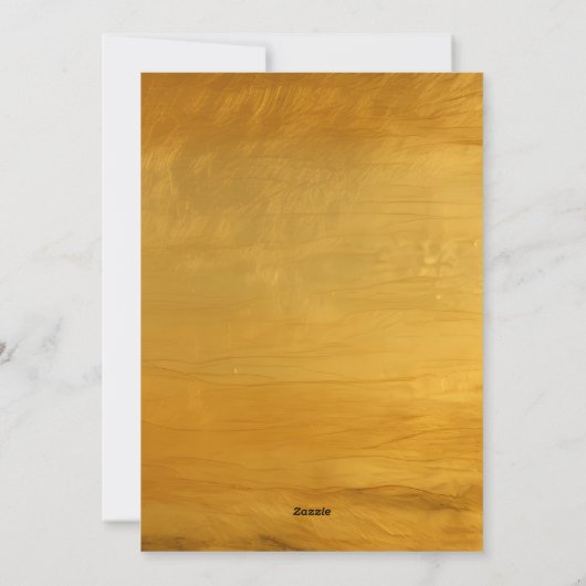 Gouden Kerstkrans met Hulstbes Feestdagenkaart (Achterkant)