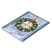 Gouden Kerstkrans Watercolor Kerst Notitieboek (Linkerzijde)