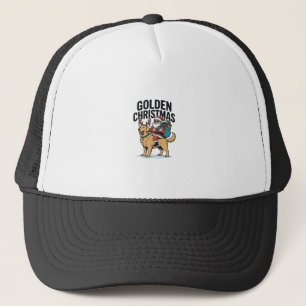 Gouden Kerstman die Retriever Truit Draagt Shirt D Trucker Pet