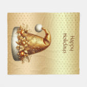 Gouden Kerstman Hoed Vakantie Fleece Deken (Voorkant (Horizontaal))