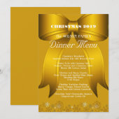 Gouden Kerstmenu Aangepast Menu (Voorkant / Achterkant)