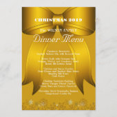 Gouden Kerstmenu Aangepast Menu (Voorkant)