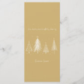 Gouden Kerstmenu Elegante Vakantie Menu (Voorkant)