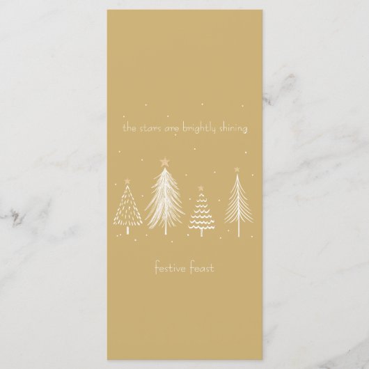 Gouden Kerstmenu Elegante Vakantie Menu (Voorkant)