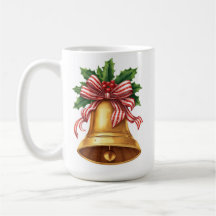 Gouden Kerstmis Bel Hulst en Gestreepte Strik