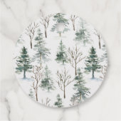 Gouden Kerstmis Bloemen Dank u Label (Achterkant)