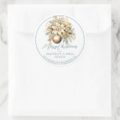 Gouden Kerstmis bloemist bloemenwinkel bedrijf Ronde Sticker (Tas)