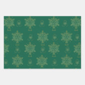 Gouden Kerstmis Decoratie Patroon Inpakpapier Vel (Voorkant 2)