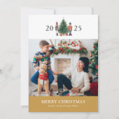 Gouden Kerstmis Foto Collage Vakantie Kaart (Voorkant)