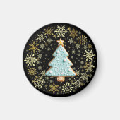 Gouden Kerstmis, Gingerbread Cookie Magneet (Voorkant)