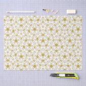 Gouden Kerstmis Luxe Patroon Sterren Glitter Tissuepapier (Craft)