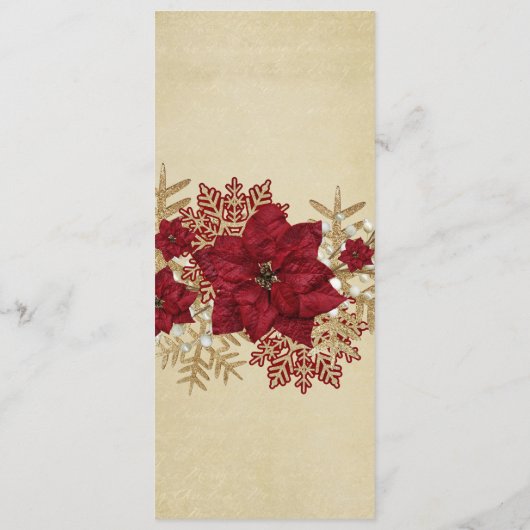 Gouden Kerstmis Miracle Bruiloft Menu (Achterkant)