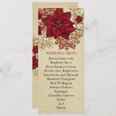 Gouden Kerstmis Miracle Bruiloft Menu (Voorkant / Achterkant)