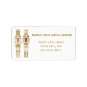 GOUDEN KERSTMIS NOTENKRAKER ADRES STICKER (Voorkant)