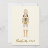 GOUDEN KERSTMIS NOTENKRAKER FEESTVAKANTIE KAART (Achterkant)