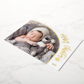 Gouden Kerstmis Script Folie Feestdagenkaart (Gedraaid)